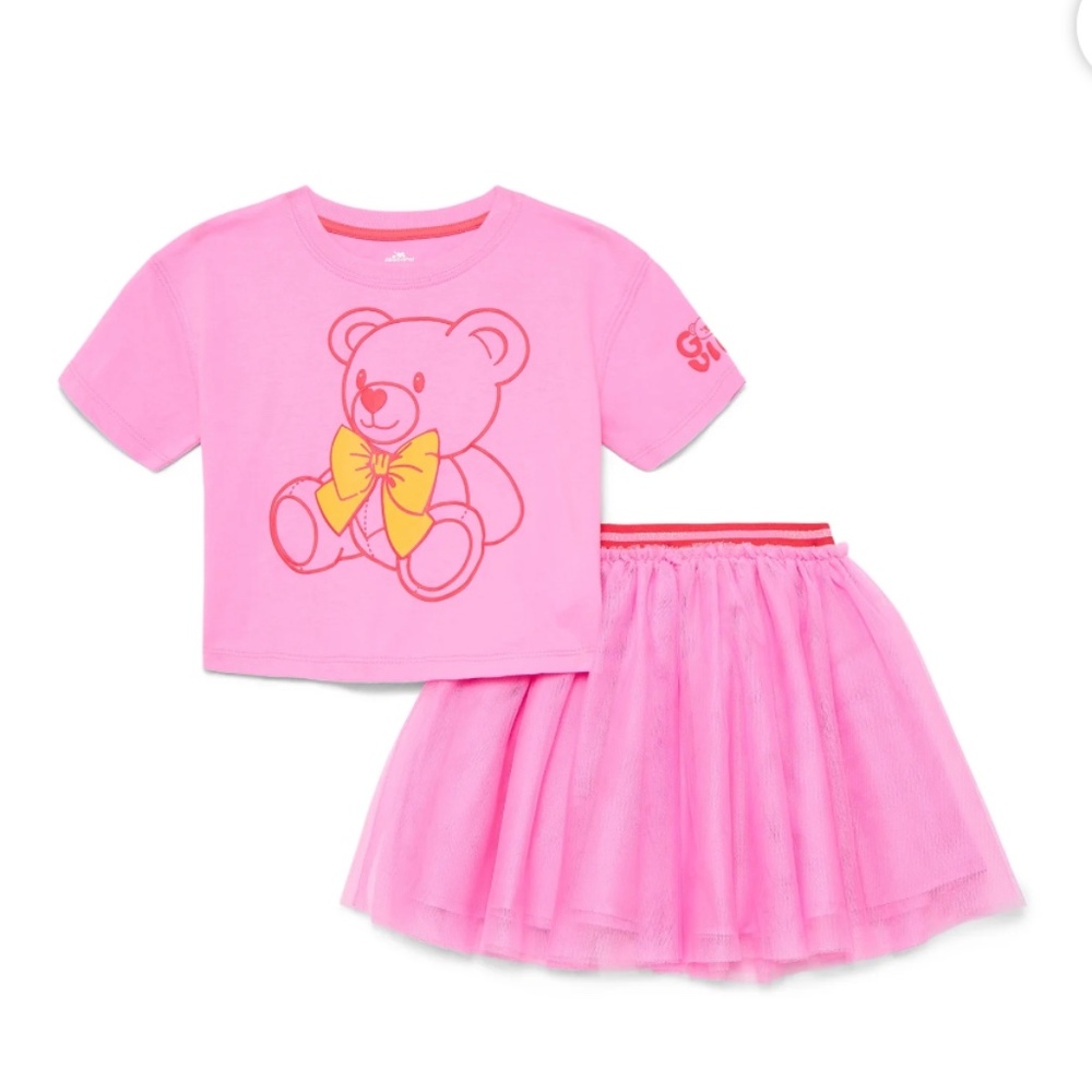 Way To Celebrate Toddler Girls Pink 2 PC Skirt Set Size 5T NWT